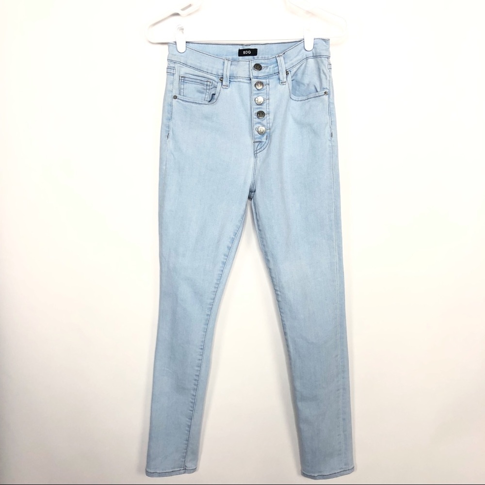 BDG Button Fly light wash high waist Mom jeans